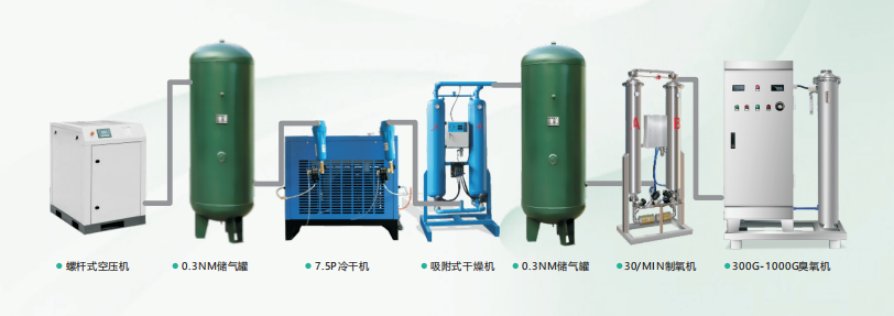 成都东北民大4套300克氧气(qì)源臭氧产生器(qì)泳池(chí)水杀菌消毒